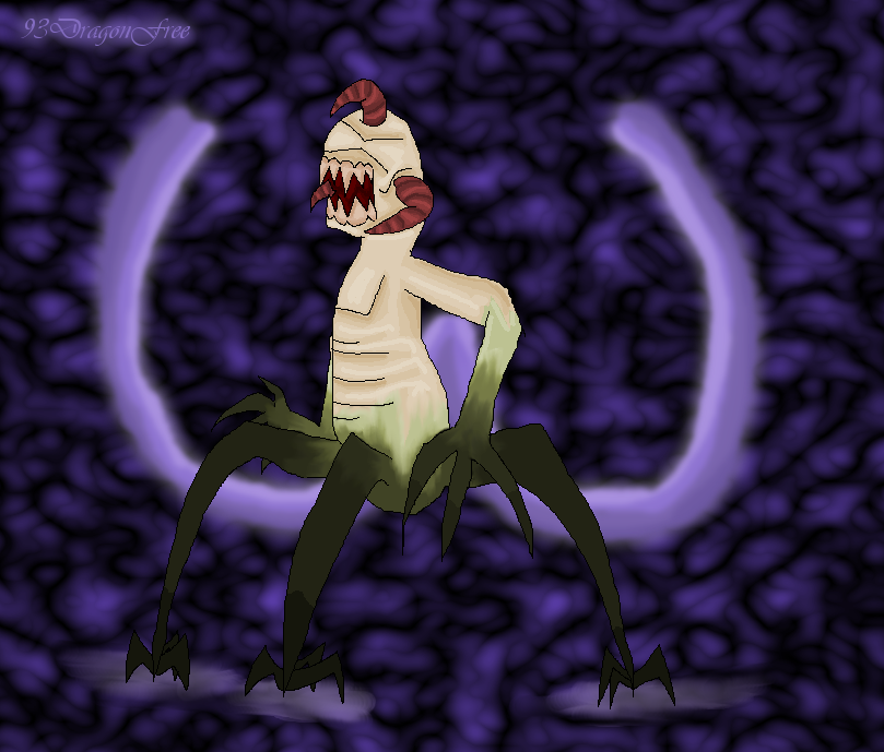 quake:fan-art:tricarn_the_vore_alone_by_93dragonfree-d4xf378.png